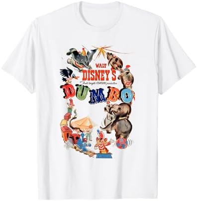 Disney Men's Dumbo Classic Dumbo T-Shirt Medium White | Amazon.com